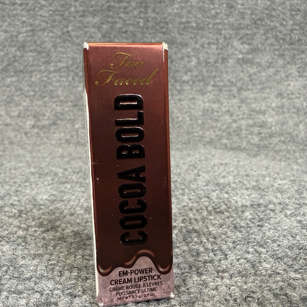 Too Faced Cocoa Bold Em-Power Cream Lipstick Buttercream Nude Chocolate Scented